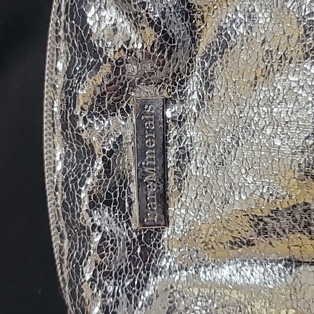 Bare Minerals Silver Crinkle Cosmetic Bag - Picture 2 of 2